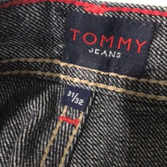 Tommy Jeans Mens 31 X 32 Blue Denim Baggy High Waist Streetwear Skater Western - Picture 8 of 13